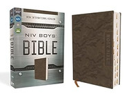 NIV Boys' Bible Leathersoft Brown Camo Thumb Indexed Tabs