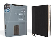 Thinline Bible Compact Leathersoft Black/Gray Red Letter