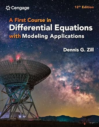 A First Course in Differential Equations with Modeling