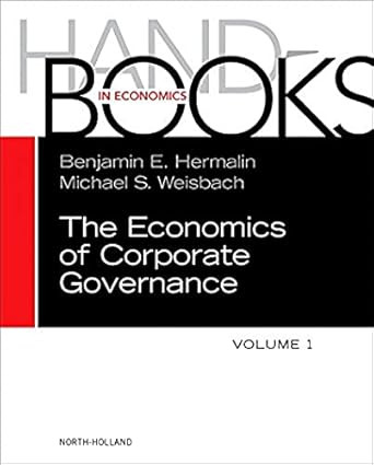 The Handbook of the Economics of Corporate Governance