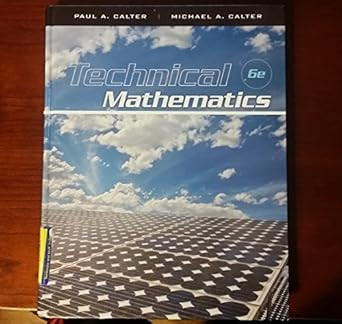 Technical Mathematics 6th Edition