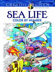 Creative Haven Sea Life Color by Number Coloring Book