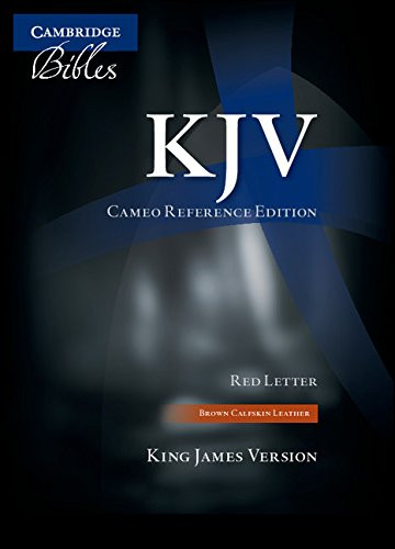 KJV Cameo Reference Bible Brown Calfskin Leather Red-letter