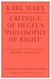 Critique of Hegel's 'Philosophy Of Right'