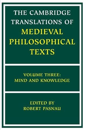 The Cambridge Translations of Medieval Philosophical Texts