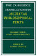The Cambridge Translations of Medieval Philosophical Texts