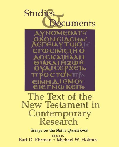 Text Of The New Testament In Contemporary Research