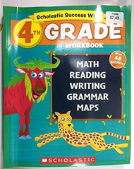Scholastic 4th GRADE Workbook with Motivational Stickers