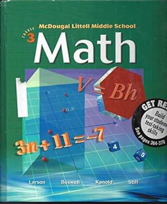 McDougal Littell Middle School Math Course 3 Teacher's Edition