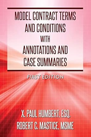 Model Contract Terms and Conditions with Annotations and