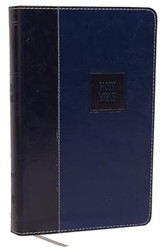 NKJV Deluxe Gift Bible Leathersoft Blue Red Letter Comfort Print