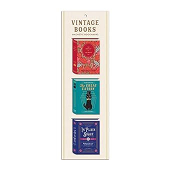 Vintage Books Shaped Magnetic Bookmarks