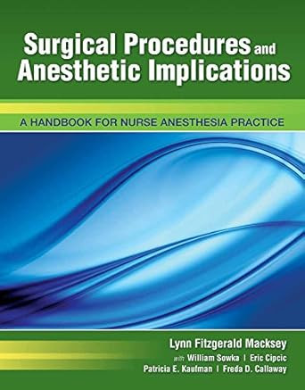 Surgical Procedures and Anesthetic Implications
