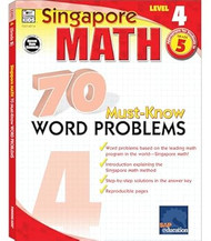 Singapore Math  70 Must-Know Word Problems Workbook for 5th