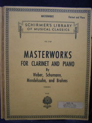 Schirmer's Library Masterworks for Clarinet and Piano Vol. 1747