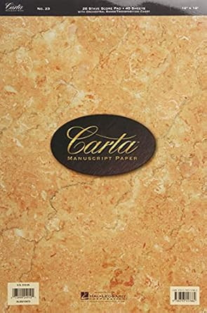 Carta Manuscript Paper No. 23 Professional | 26-Stave Score Pad