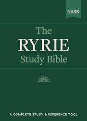 The Ryrie NAS Study Bible Genuine Leather Burgundy Red Letter