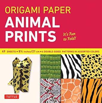 Origami Paper - Animal Prints - 8 1/4" - 49 Sheets