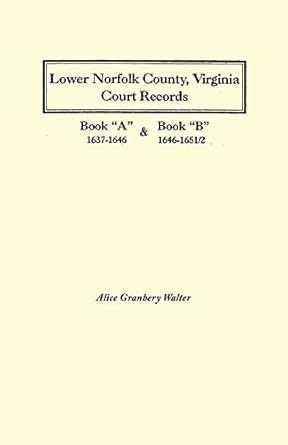 Lower Norfolk County Virginia Court Records