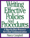 Writing Effective Policies and Procedures