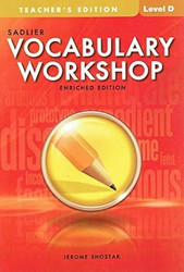 Sadlier Vocabulary Workshop Level D Teacher's Edition