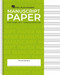 Standard Wirebound Manuscript Paper Green Cover | 12 Staves Per