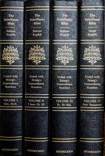 The Interlinear Hebrew-Greek-English Bible Four Volume Set