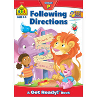 School Zone Following Directions Workbook 32 Pages Ages 3