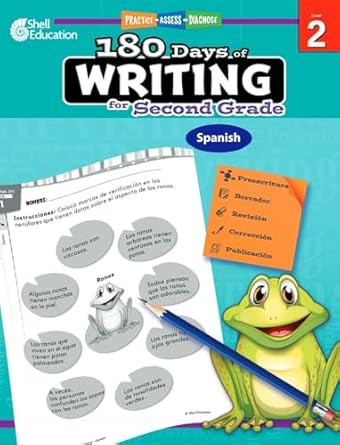 180 Days: Writing for 2nd Grade Spanish Practice Workbook for
