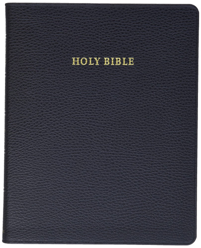 NKJV Aquila Wide Margin Reference Bible Black Calf Split