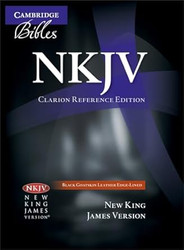 NKJV Clarion Reference Bible Black Edge-lined Goatskin Leather