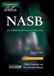 NASB Pitt Minion Reference Bible black calfsplit leather red