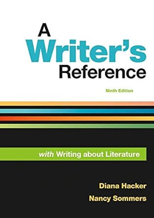 A Writer's Reference with Writing About Literature