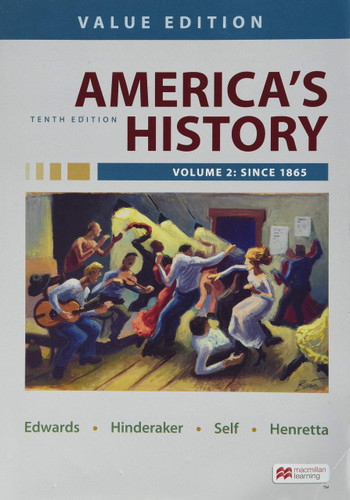 America's History Value Edition Volume 2: Value Edition