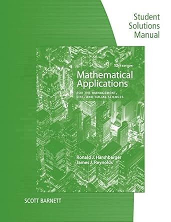 Student Solutions Manual for Harshbarger/Reynolds's