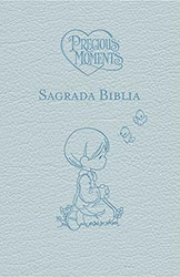 Biblia Catolica Precious Moments Leathersoft Azul celeste