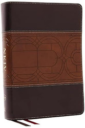 NKJV Study Bible Leathersoft Brown Full-Color Comfort Print