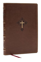 RSV2CE Thinline Large Print Catholic Bible Brown Leathersoft