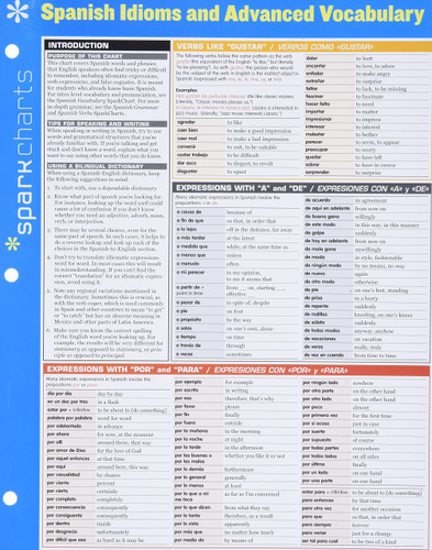 Spanish Idioms and Advanced Vocabulary SparkCharts