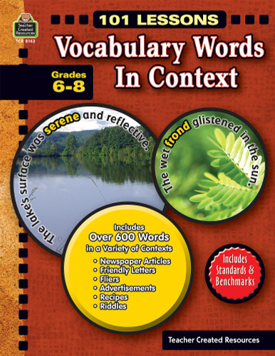 Vocabulary Words in Context: Grade 6-8