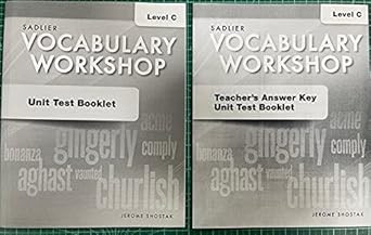 Sadlier Oxford Vocabulary Workshop Unit Test Booklet Level C