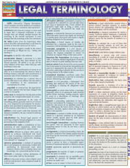 Legal Terminology QuickStudy Laminated Reference Guide