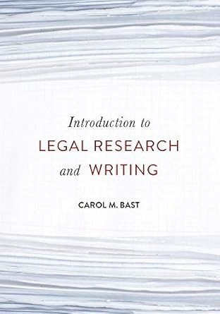 Introduction to Legal Research and Writing