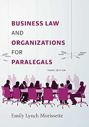 Business Law and Organizations for Paralegals