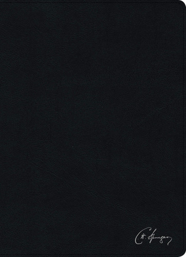 RVR 1960 Biblia de estudio Spurgeon negro piel genuina con ndice