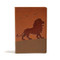 KJV One Big Story Bible Brown Lion LeatherTouch Red Letter