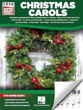 Christmas Carols Super Easy Songbook Beginner-Friendly