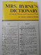 Mrs. Byrne's Dictionary of Unusual Obscure and Preposterous