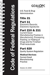 The CFR Title 21 Part 11 210 & 211 820 Memory Jogger