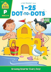 School Zone Numbers 1-25 Dot-to-Dots Workbook